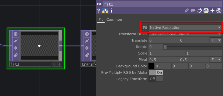 TouchDesigner 設定 Fit 的 Fit