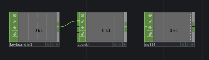 TouchDesigner 鍵盤按鍵輸入模板連接方式