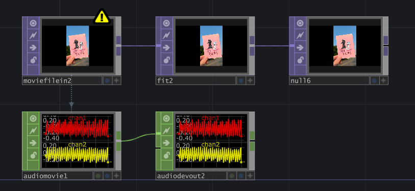 TouchDesigner 影音輸入與播放模板連接方式